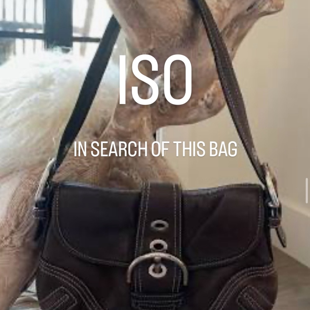 Coach Black Shoulder Bag with Silver Buckle